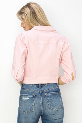 Soft Pink Shirring Jacket