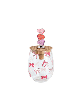 Bow Valentine Wine Set