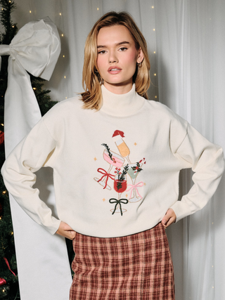 Christmas Cocktail Mock Neck