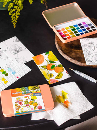 Citrus Fruit Watercolor Painting Kit