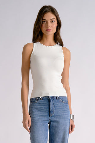 Cool Girl Studded Tank White