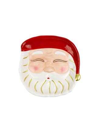 Dessert Plate Red Santa