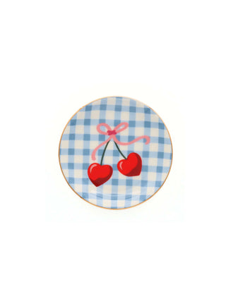Gingham Cherry Tray