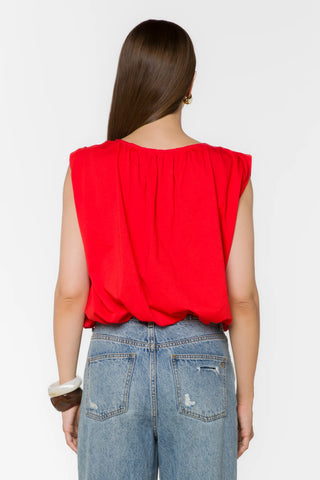 Gwyn Sleeveless Chili Top