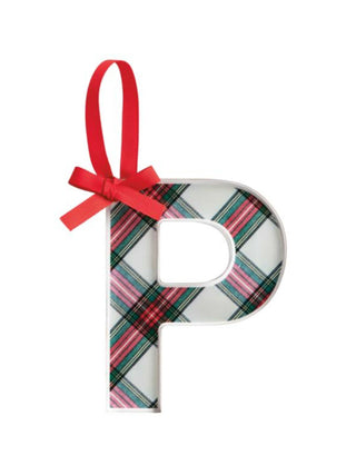 Initial Tartan Ornament (P)
