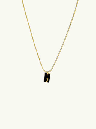 Gold Initial Necklace - B
