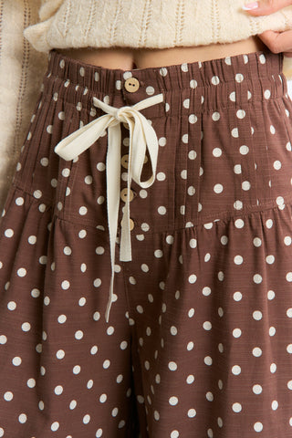 Paris Polka Dot Pants Brown