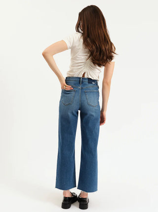 Pleaser High Rise Wide Ankle Indigo
