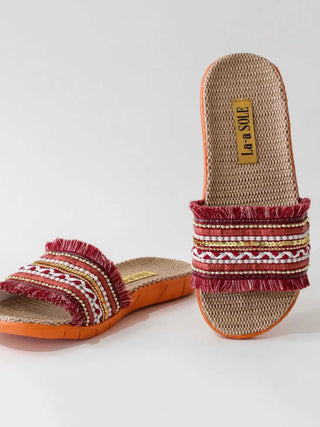 Red Boho Slide