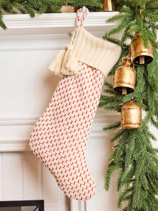 Red White Lurex Stocking