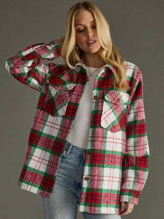 Red, White and Green Plaid Jacket