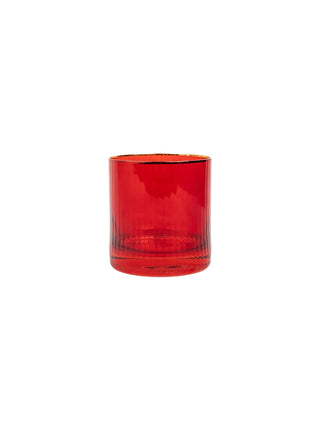 Ribbed Red Cocktail Glass