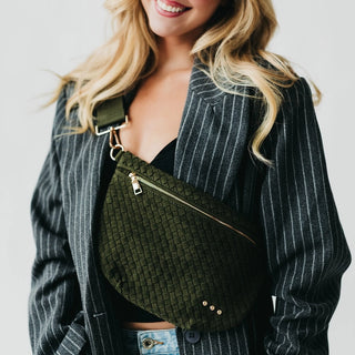 Suede Westlyn Bum Bag - Olive