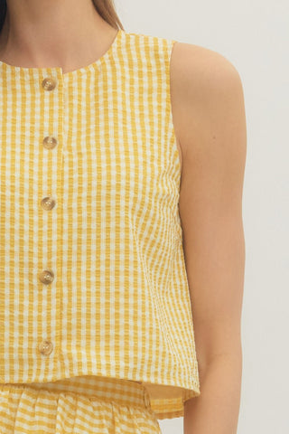 Sunshine Gingham Top